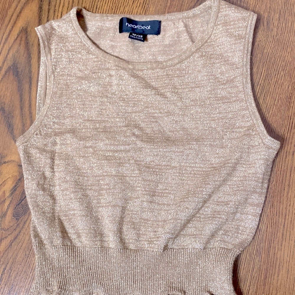 ๐ท Heartbeat ๐ท Glimmering Gold Sleeveless Dress - Picture 7 of 9